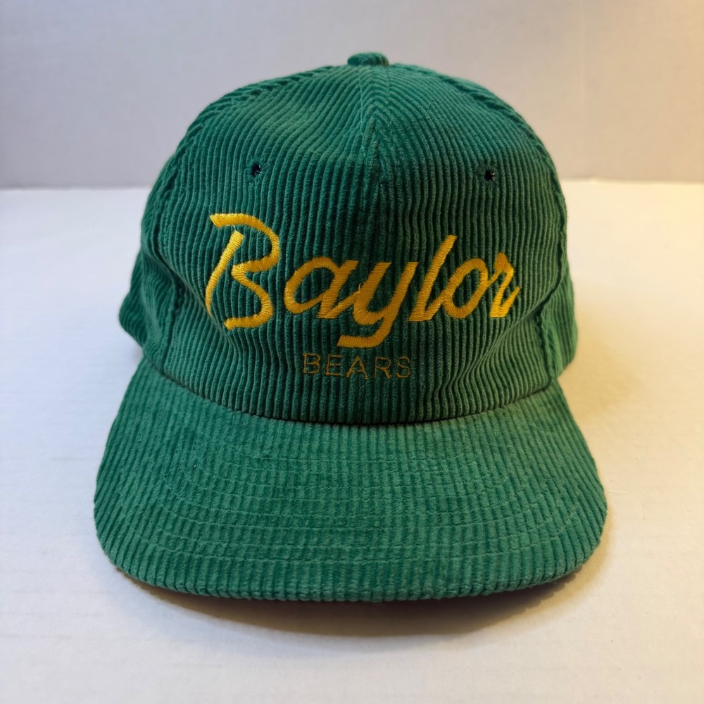VTG Baylor University Bears Twins Enterprise Corduroy Snapback Hat NCAA 90s